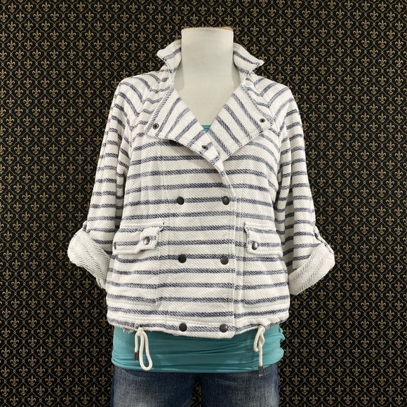 Anthro “Striped Sweater Jacket” by Dolan - Picture 12 of 16